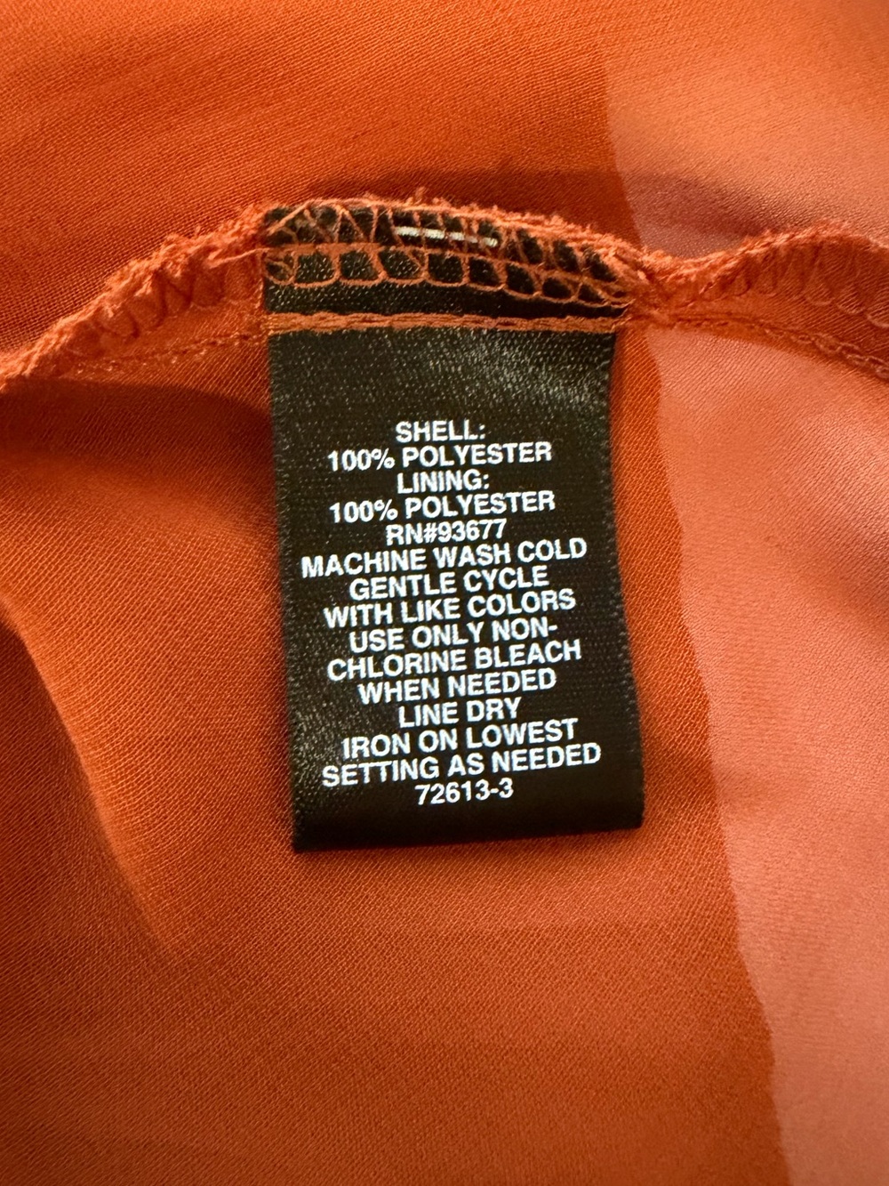 Ryegrass Rust Orange Pleated V-Neck Ruffle Blouse Size 12 - Picture 7 of 7